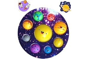 Lamvpker Planet Dimple Solar System Fidget Toy for Kids Galaxy Outer Space Dimple Fidget Christmas Birthday Gifts Party Supplies Educational Toys Stress Relief Anti-Anxiety ADHD