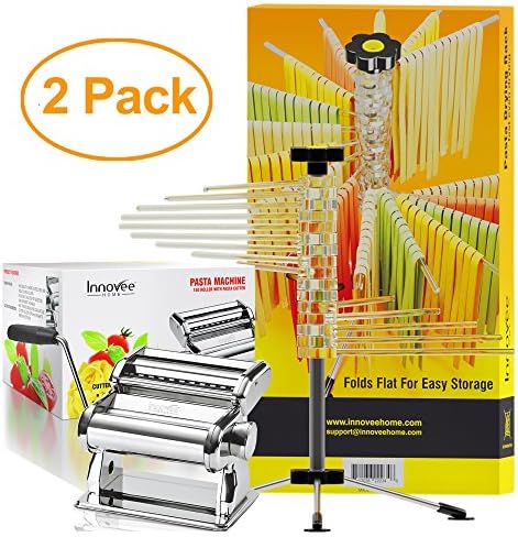 Innovee Home 2 Pack Including - Pasta Maker + Pasta Drying Rack