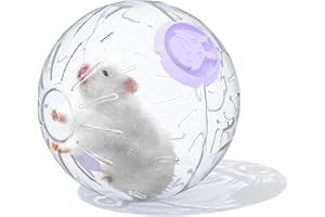 JONS NTY 7.9 inch Hamster Ball, Exercise Toys, Running Ball, Clear Plastic Balls, Large Space, Easy to Clean, Hamster Cage Accessories, for Small and Medium Hamsters, Syrian Dwarf Hamster, Purple