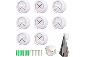 8Pcs Adhesive Kitchen Towel Hooks, Kitchen Towel Holder, Push Hand Towel Hook, Dish Cloth Rag Holder for Home Bathrooms, Kitc