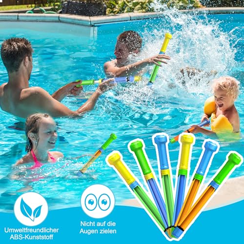 Pack of 6 Children's Water Gun, 32 cm Water Sprayer Water Spray Gun Children with 8-10 m Feet Long Range Spray Gun Water Colourful Set for Boys and Girls Party Beach Pool Toy