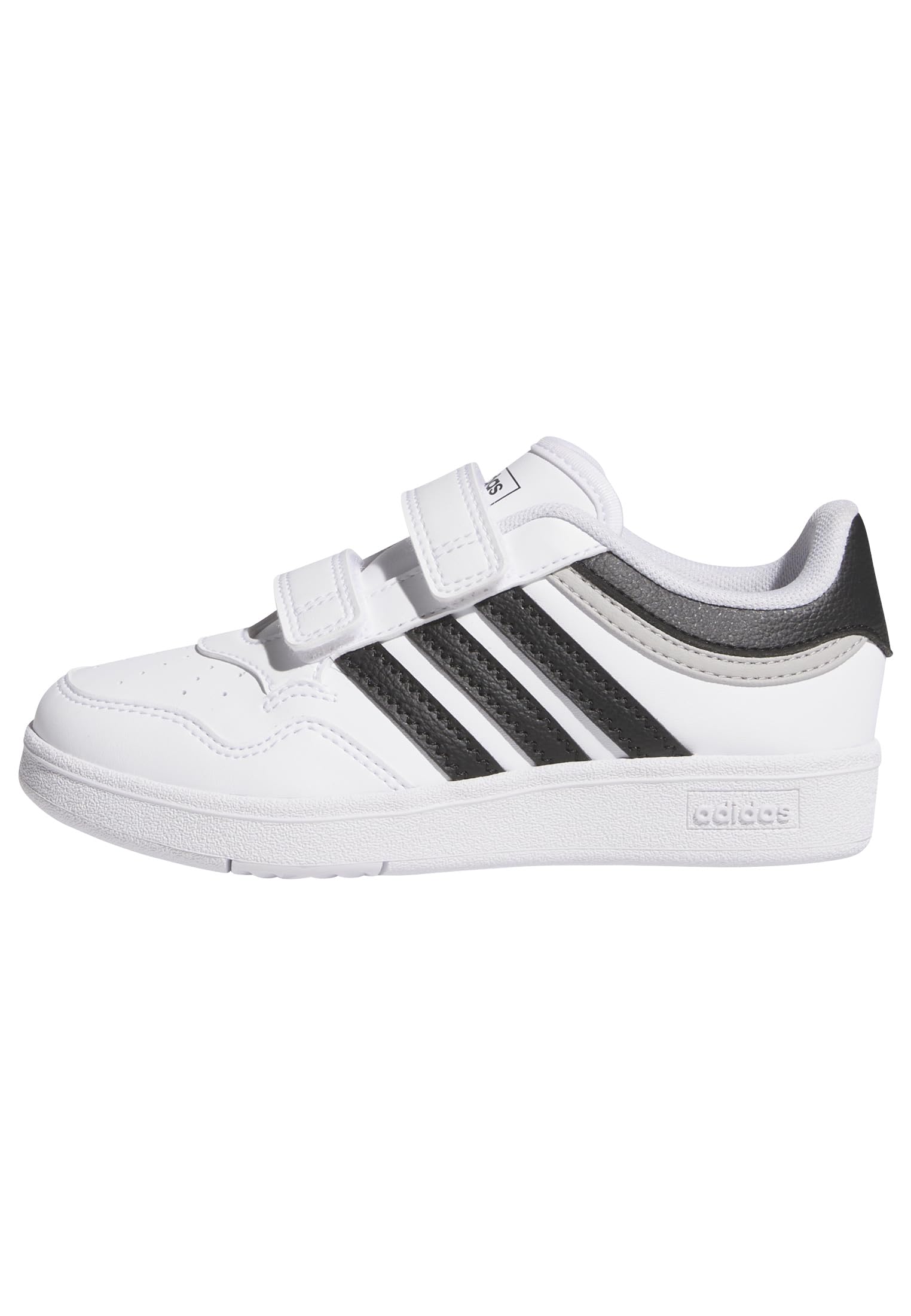 Photo 1 of adidas Kids Hoops 4.0 Basketball Sneaker, White/Black/Grey, 8 US Unisex Toddler