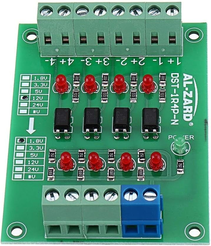 Jodie Bernol 3pcs 12V To 3.3V 4 Channel Isolation Optocoupler Board Isolated Module PNP Output PLC Signal Voltage Level Converter Module