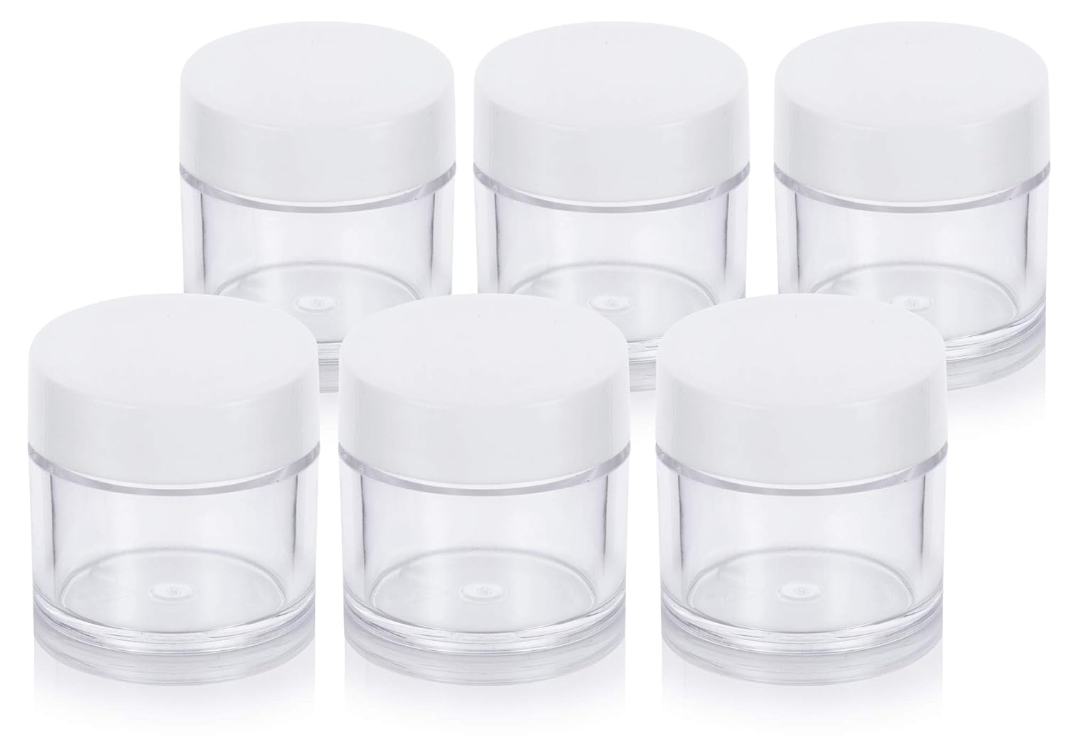 Clear Thick Wall Acrylic Travel Refillable Pot Container Jar with White Foam Lined