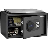 ExecutiveSafe ACS-6 Large Laptop Safe for Home, Dorm Room Safe for Laptop | Fits 17" Laptop, Shelf, Motorized Bolts, Audit Trail, USB Power Port, Backlit Keypad, LED Display, Emergency Keys, 1.25 CF