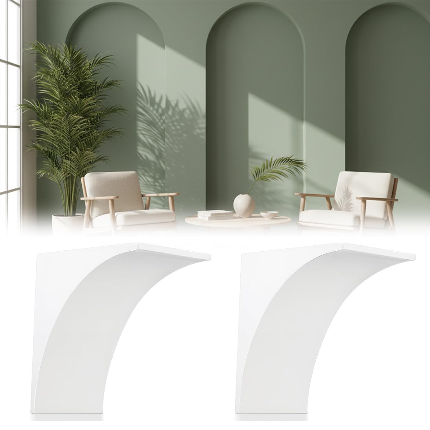 Photo 1 of 2-Pack Round Doorway Arch Kit, Pre-Curved Drywall Form for Easy DIY Installation, Creates Half-Circle Top on Any Interior Doorway, Add Modern Rounded Corners to Your Home Decor(9"x9"x5")