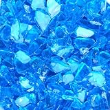 Blue Ridge Brand™ Light Blue Fire Glass - 3-Pound Professional Grade Fire Pit Glass - 1/2