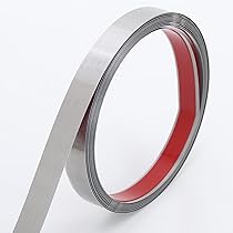 Uxcell Gold Metalized Brushed Finish Molding Trim, Peel And Stick Stainless Steel, Flexible Self-Adhesive Metal Trim With Glove For Wall, And Craft Decoration (16.4ft X 1.57