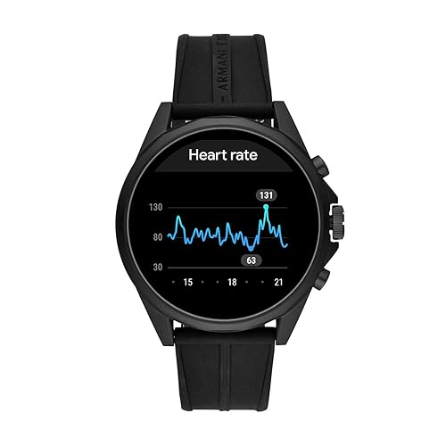 Armani Exchange Men's Touchscreen Connected Smartwatch, Black