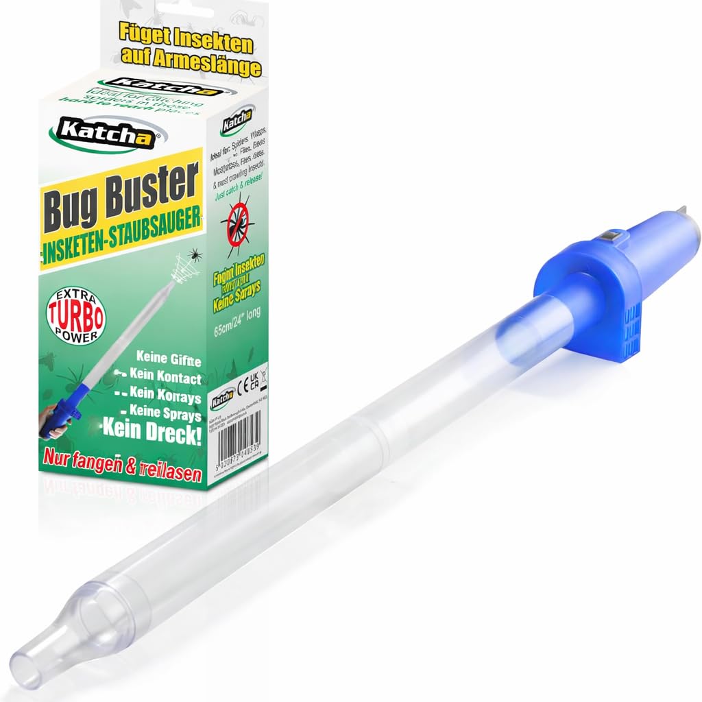 Katcha® Bug Buster Spider Vacuum Blue! - Vac's/Sucks up live bugs!! Easily remove spiders from your home without touching them! - UK's Number 1 Spider Catcher Vacuum