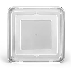 P&P CHEF Square Baking Cake Pan with Lid, Stainless