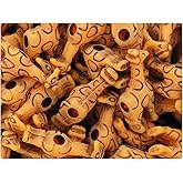 BeadTin Orange Antique 26mm Giraffe Plastic Pony Beads (24pcs)