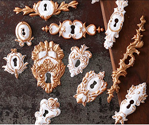 IOD Vintage Art Decor Molds"Keyholes" Sugarcraft Silicone Fondant Mould for Cake Decorating Cupcake Topper, Sculpting Silicone Sugar Resin Craft DIY Moulds Gum Paste - Thumbnail 4