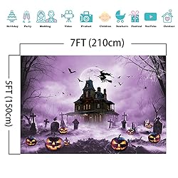 Mocsicka Halloween Photography Backdrop Scary Night