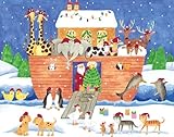 Entertaining with Caspari Christmas Pop-Up Advent Calendar, Santa's Ark, 1-Count