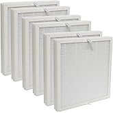 PUREBURG Replacement Filter Compatible with Mooka E-300L Air Purifier,6-Pack H13 HEPA Activated Carbon 2-in-1 3-Stage Filtration Air Clean Dust VOCs