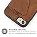 ZVEdeng Wallet Case Compatible with iPhone SE2/8/7 4.7INCH, Rotational Wallet Phone Case with Credit Card Holder Slot Leather Shockproof Case Protective Cover Magnetic Flip Case Handbag Purse-Brown