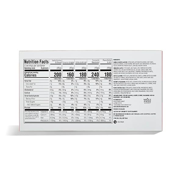 365 BY WHOLE FOODS MARKET, CHEWY PROTEIN BITES VARIETY PACK, 1.58 OUNCE (PACK OF 5)