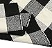 Homcomoda Buffalo Plaid Runner Rug Checkered Cotton Door Mat Hand Woven Washable Plaid Carpet Rug Runner for Hallway Front Door Farmhouse Kitchen Living Room Bedroom-24”x35(Plaid, Black and White)