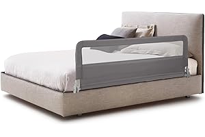 HONEY JOY Bed Rail for Toddlers, 59-in Extra Long, Portable Safety Bed Guardrail w/Double Safety Child Lock, Foldable Baby Be