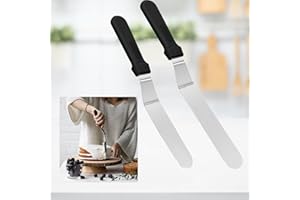 2 PCS Icing Spatula Stainless Steel Cake Spatula with Sturdy & Durable Handle for Home, Kitchen, Baking (6 inch+8 inch)