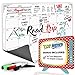 Dry Erase Magnetic Calendar Set/Large Refrigerator Board & Groceries List Kitchen Organizer for Busy Moms/Monthly Planner Whiteboard with Gift Package