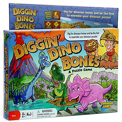Continuum Games Digging’ Dino Bones Board Game - Kids Age 4 and Up