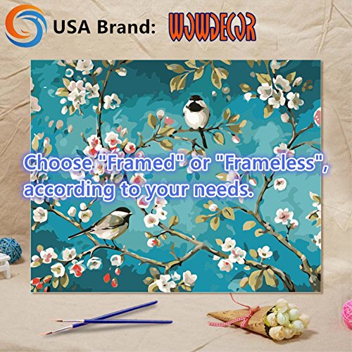 Wowdecor Paint by Numbers Kits for Adults Kids, Number Painting - Piano & Pretty White Wedding Girl 16x20 inch(Framed)