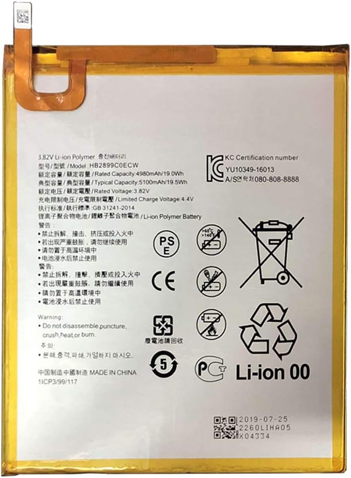XITAIAN 19.5Wh 5100mAh HB2899C0ECW Replacement Battery for HUAWEI MediaPad M3 M5 8.4 Inches BTV-DL09 BTV-W09 SHT-AL09 SHT-W09 with Tools - Image 3