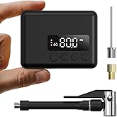 TENLOX Mini Bike Pump, Max 130 Psi Electric Tire Pump, Auto Stop, Portable Bicycle Pump with Gauge, Tiny Inflator Air Pump with Presta and Schrader Valve, Suitable for Road Bike, Mountain Bike&E-Bike