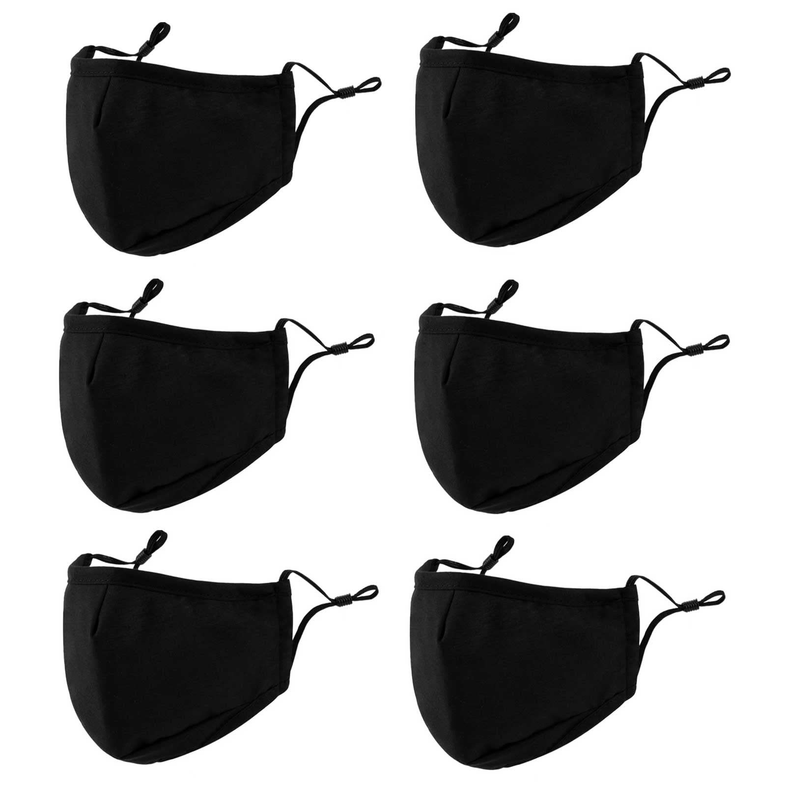 Photo 1 of  Cloth Face Mask 2Pack,Washable, Reusable and Breathable Face Covering with Adjustable Ear Protection Loops women/men (Black) 200 units
