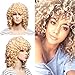 Short Curly Synthetic Hair Wigs Andromeda Afro Kinky Curly Heat Resistant Fiber Hair Wig for African American Black Women