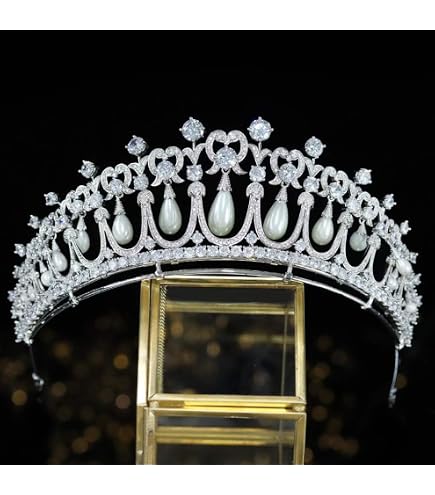 Amazon.com: Queen Mary's Fringe Replica Tiara,Cubic Zirconia
