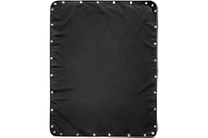TeBaisea T-Top Canvas Boat Shade Cover Waterproof Replacement Canvas for Center Console Boat 82" x 58"(Black) 208cmx147cm