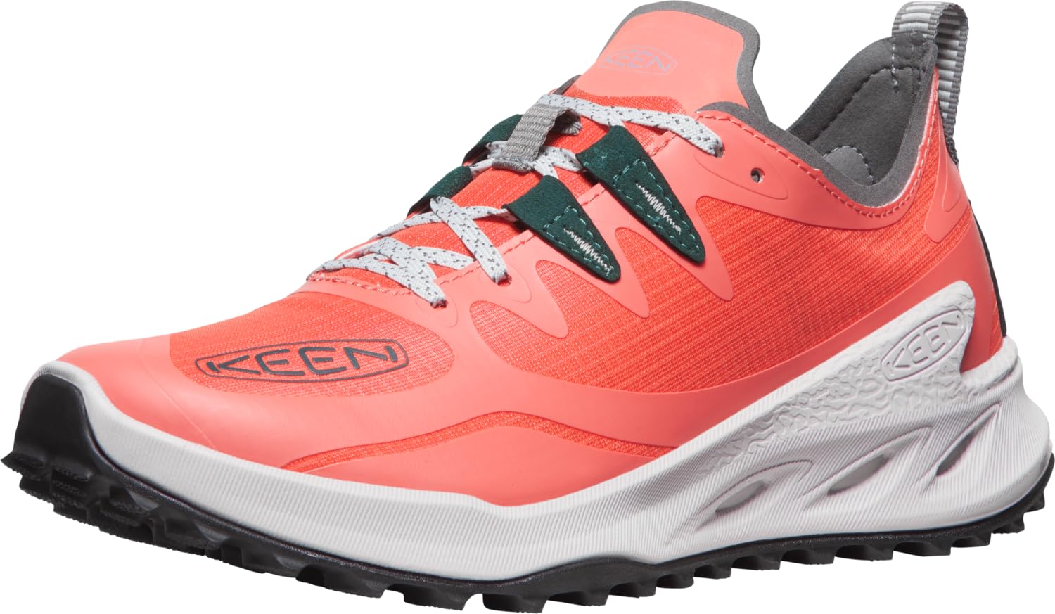 KEEN Women’s Zionic Low Height Breathable All Terrain Hiking Shoes, Ember Glow/Sea Moss, 8