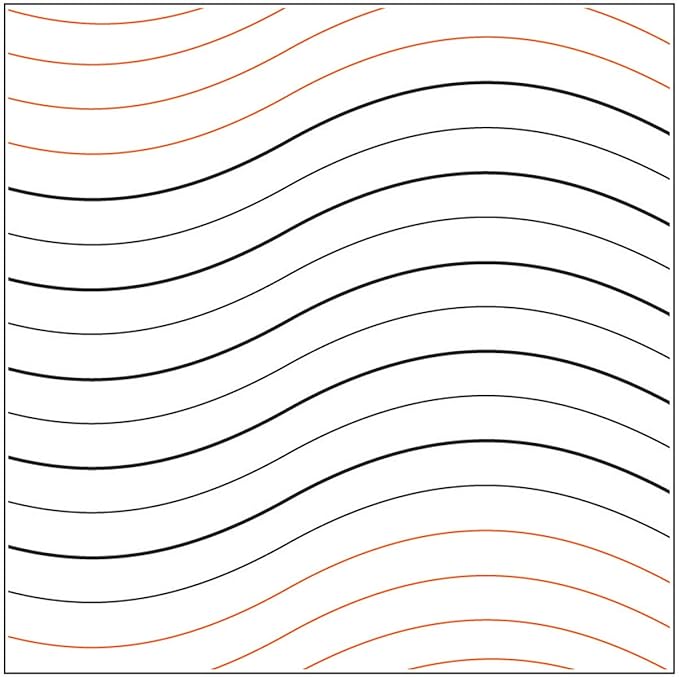 Set of 2 Rolls of Paper Pantograph Patterns for Longarm Quilting Machines Quilting Creations Pantographs for Quilting Basic Stipple and Waves Design Quilt Pantographs