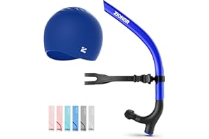 ZIONOR Unisex-Adult Snorkel with Swim Cap, Snorkeling for Lap Swimming Training in Pool and Open Water