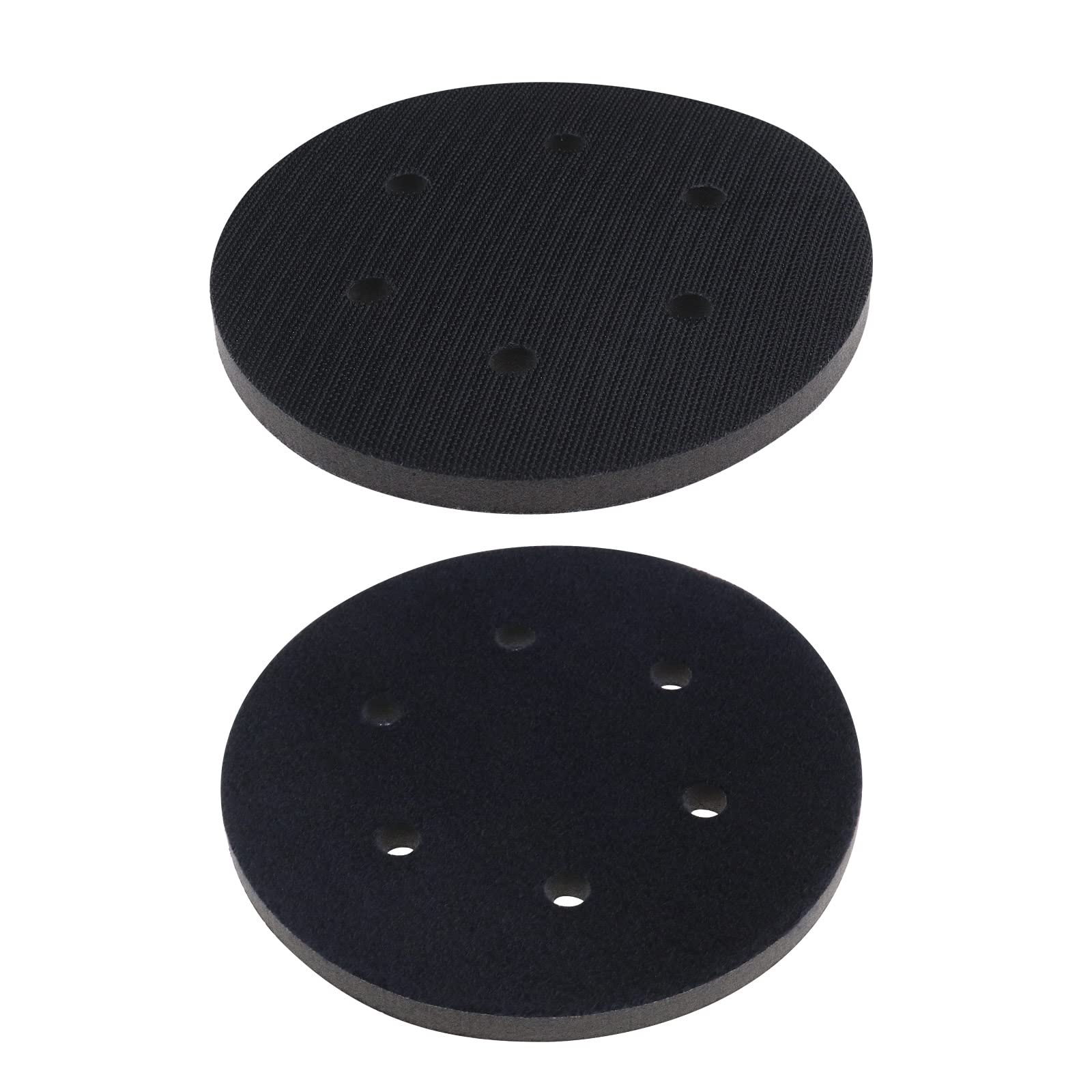 OTOTEC 2PCS 150mm Soft Sponge Interface Pad Sanding Pad 6 Holes for Random Sander Dedicated Replacement Cushion Pad Impact-Resistant Noise Reduction Protection Polisher