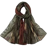 WDIRARA Women's Vintage Shawl Wraps Lightweight Soft Scarf Scarves