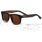 ANDWOOD Bamboo Sunglasses Floating for Men Women Wood Sunglass Wooden Frame Polarized Vintage Handmade Shades