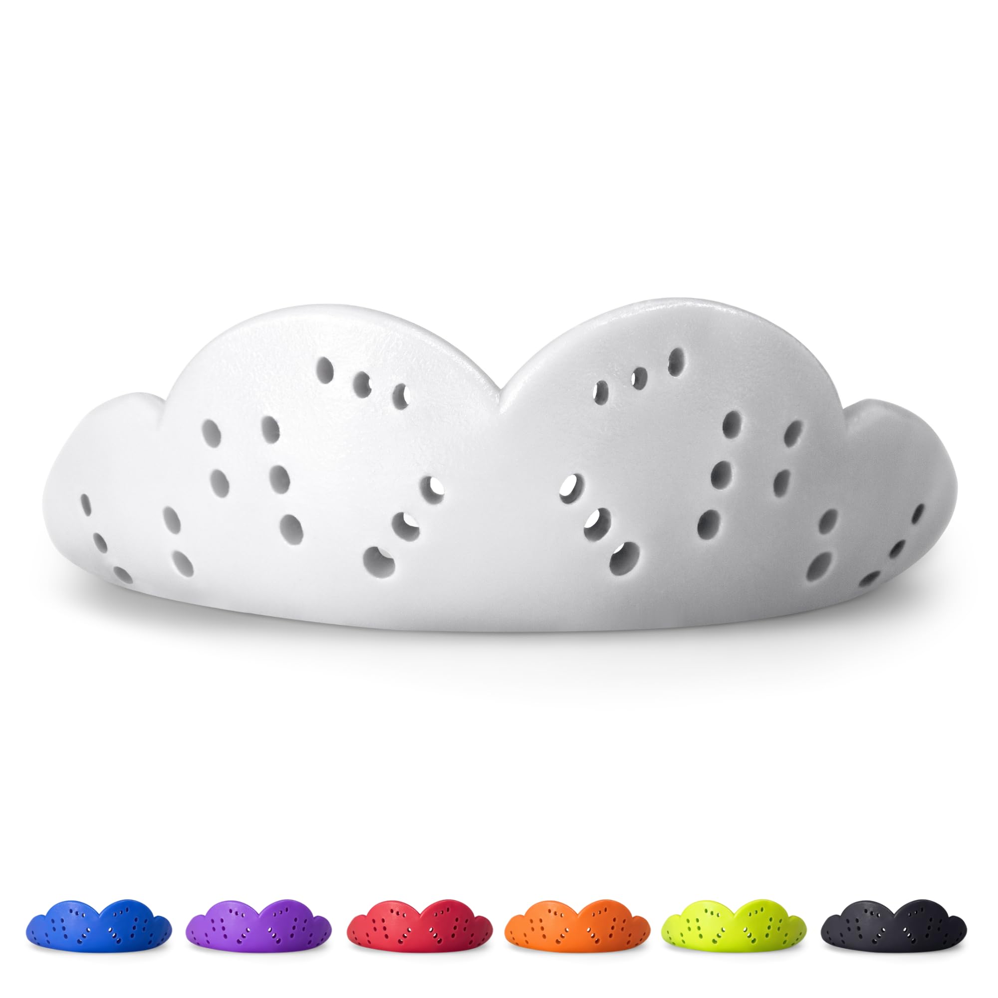 SISU Max Mouthguard - Snow White 2.4mm Thick - Custom Fit Adult Gum Shield Rugby, Boxing, MMA & Hockey - Maximum Protection & Remouldable Up to 20 Times, Braces Gum Shield Kids Mouth Guard