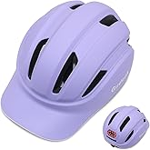 Adult Bike Helmet for Men - Women Bicycle Helmet with LED Rear Light - Certified Comfort Adjustable Baseball Cap Style Cycling Helmets for Urban Commuter Road Biking Scooter