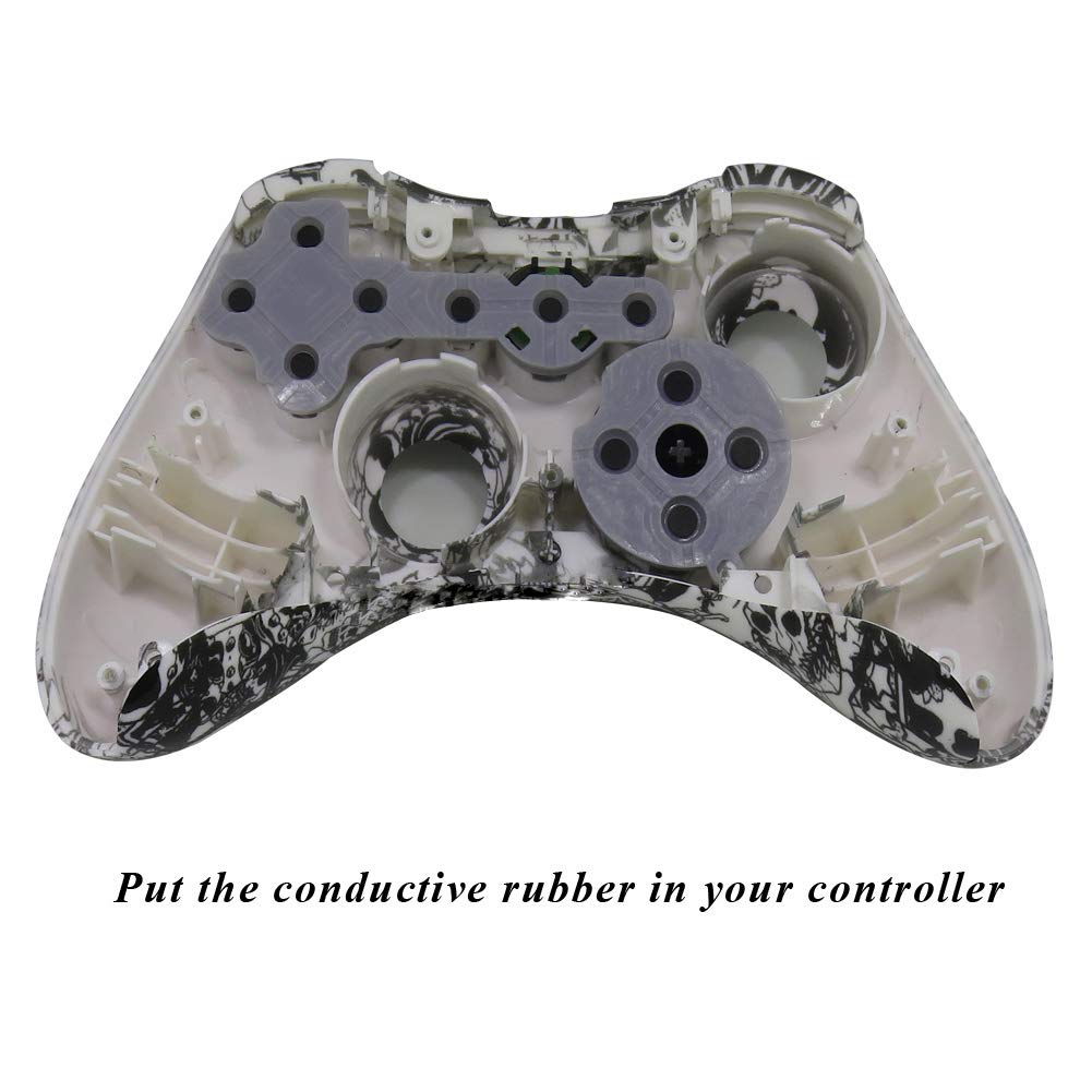 Onyehn 4 Sets Silicone Conductive Rubber Pads Button D-Pad for Xbox 360 Controller Buttons Repair Replacement Part