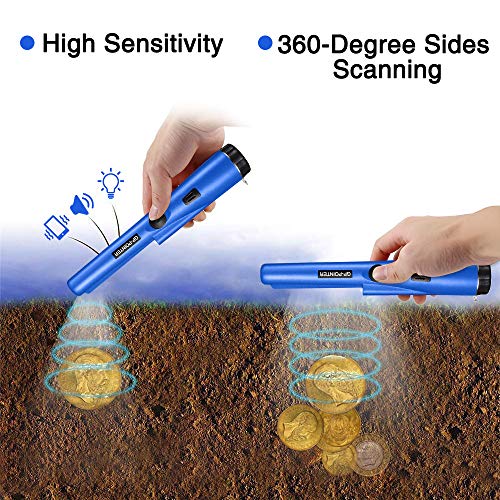 PiAEK Pin Pointer Metal Detectors for Adults/Kids, Handheld Fully Waterproof Pro Metal Detector High Sensitivity with Holster Treasure Hunting Blue - Thumbnail 2