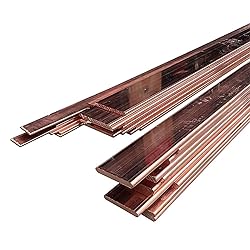 TEN-HIGH Copper Bus bar Flat 6mmx80mm, Copper Flat