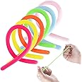 Super Z Outlet Stretchy Jelly String Noodles Thin Rubber Fidget Sensory Toys Set (9.5" to 5 Feet) Calming Relaxing Children Birthday Party Favors and Prizes (24 Pack)