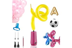 LIBERRWAY Balloon Pump Electric, 2-in-1 Portable Balloon Air Pump for 260/ Foil Balloons and Sports Balls, Electric Balloon Inflator Pump for Decoration, Party, Sport (with Plug)