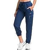 BVVU Women's Hiking Pants Lightweight Quick Dry Travel Outdoor Pants Waterproof Work Cargo Joggers with Zipper Pockets