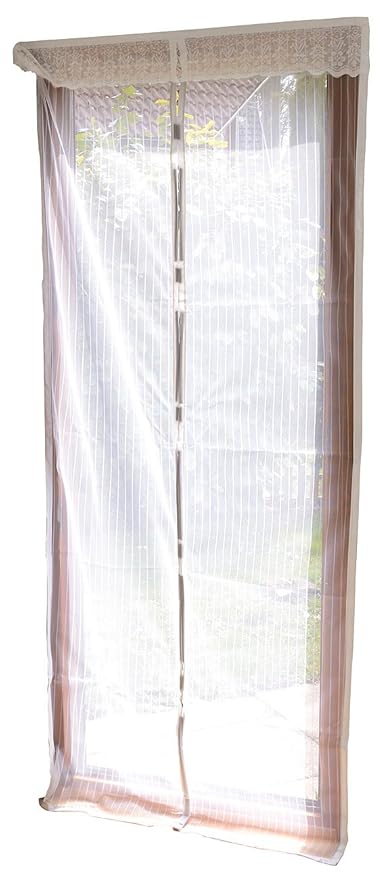 infactory Fliegenvorhang: Selbstschließendes Premium-Fliegennetz für Türen, weiß (Fliegengitter Tür)