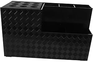 BRIGHTFUFU Hair Tools Organizer - Salon Styling Holder with Hair Dryer Holder for Bathroom Wall Mount - Appliance Organizer for Combs, Scissors and Styling Tools